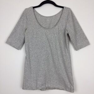 Smart Set Scoop Neck Tee Womens Small Cotton Spandex Half Sleeves Basic T-Shirt
